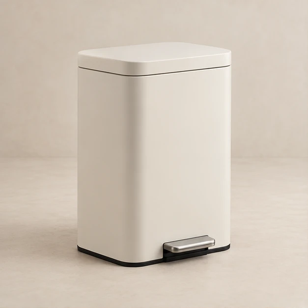 Yori Kitchen Pedal Bin in Chalk